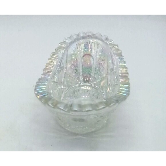 Vintage LE Smith Iridescent Carnival Glass 7" Relish Candy Nut Dish - Picture 4 of 8